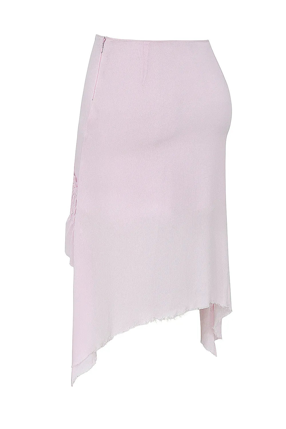 Mistress Rocks Pink Icing Shirred Ruffle Midi Skirt - SALE