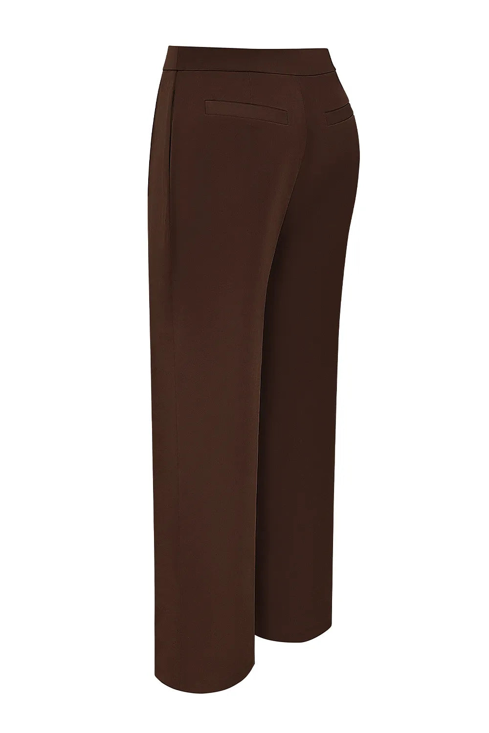 Mistress Rocks Cocoa Pleated Wide Leg Trousers - SALE