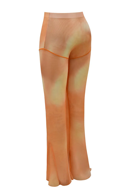 Mistress Rocks Orange Ombre Flared Trousers - SALE
