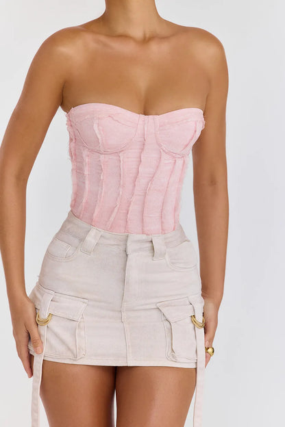 Mistress Rocks Pink Icing Underwired Corset - SALE