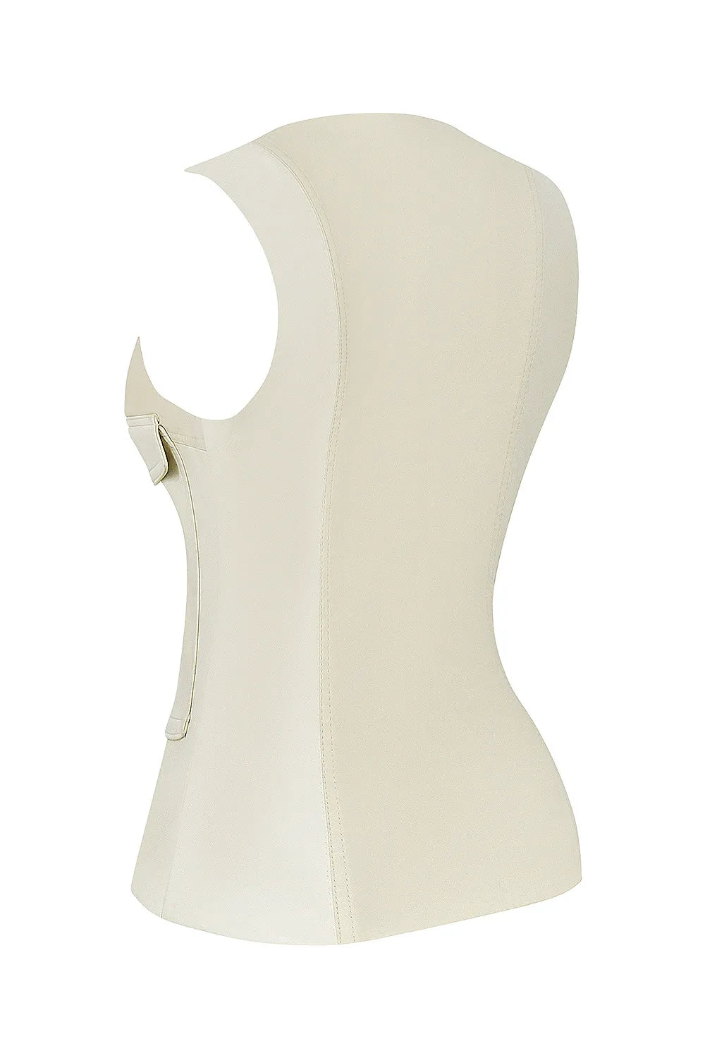 Mistress Rocks Cream Vegan Leather Panelled Top - SALE