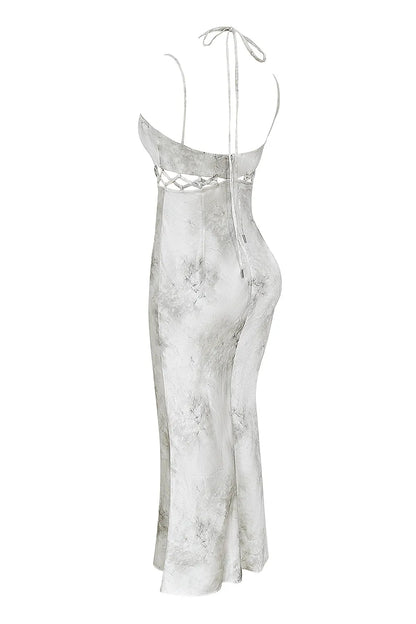 Mistress Rocks Marble Satin Slip Dress - SALE