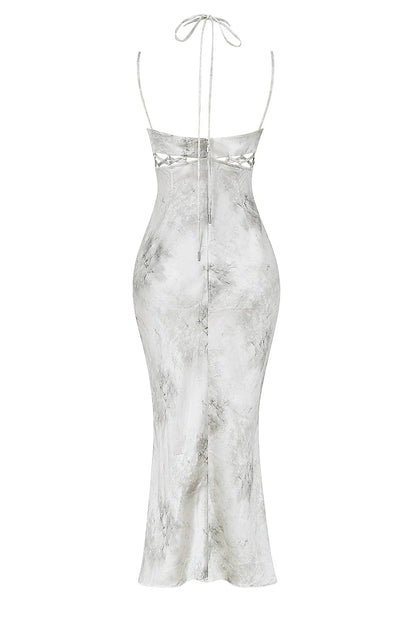 Mistress Rocks Marble Satin Slip Dress - SALE