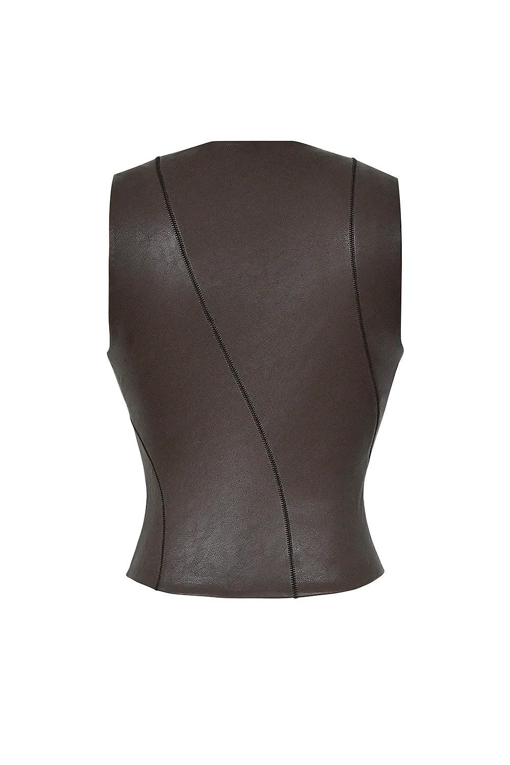Mistress Rocks Earth Vegan Leather Sleeveless Top - SALE