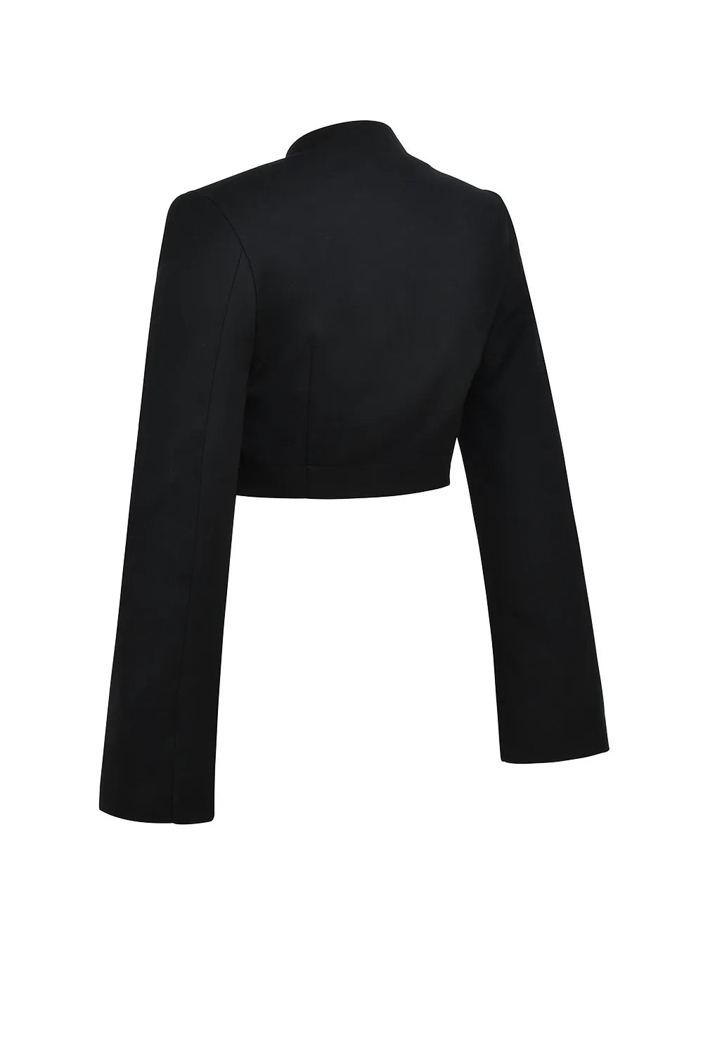 Mistress Rocks Black Cropped Wrap Front Jacket - SALE