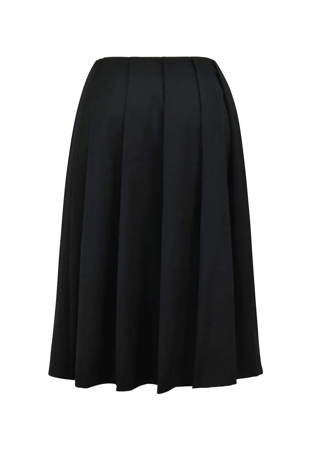Mistress Rocks Black Pleated Wrap Front Midi Skirt - SALE