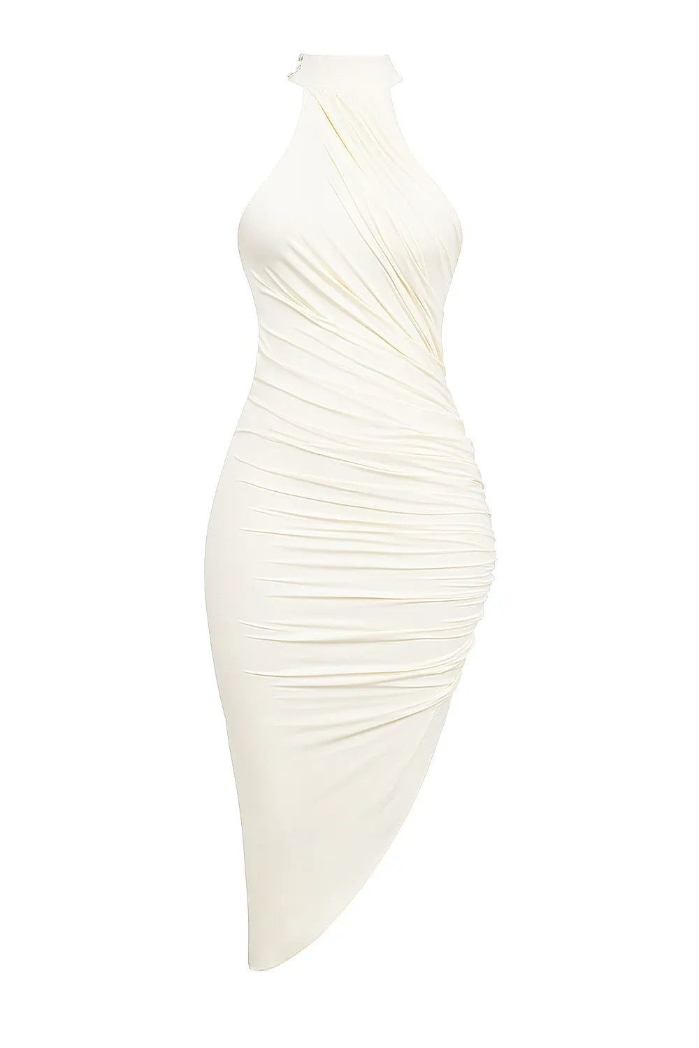 Mistress Rocks Ivory Gathered Open Back Midi Dress - SALE