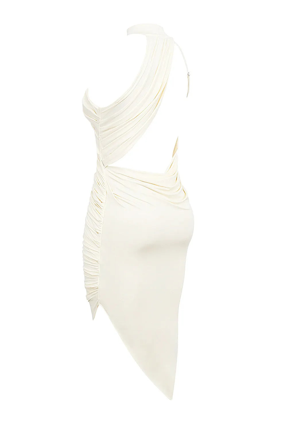 Mistress Rocks Ivory Gathered Open Back Midi Dress - SALE