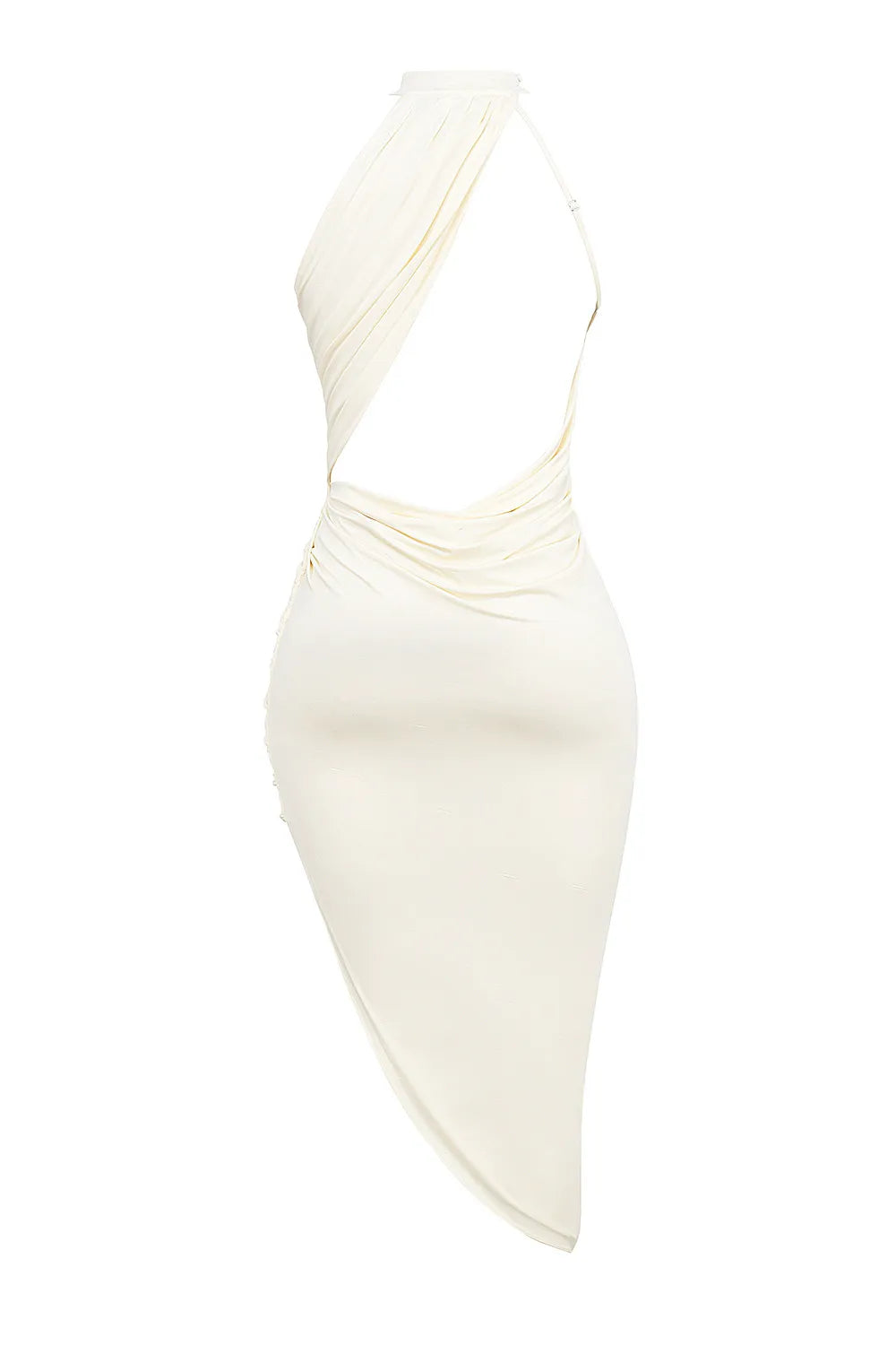 Mistress Rocks Ivory Gathered Open Back Midi Dress - SALE