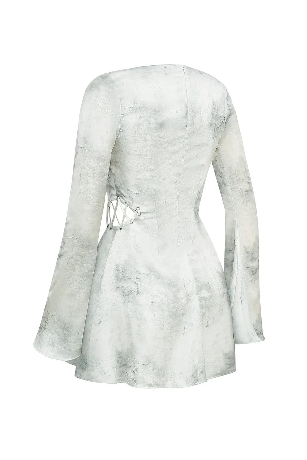 Mistress Rocks Marble Satin Lace Up Mini Dress - SALE