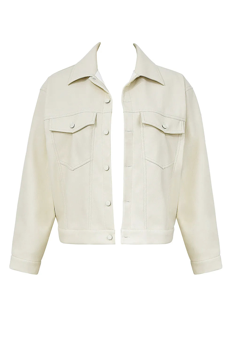 Mistress Rocks Cream Vegan Leather Jacket - SALE