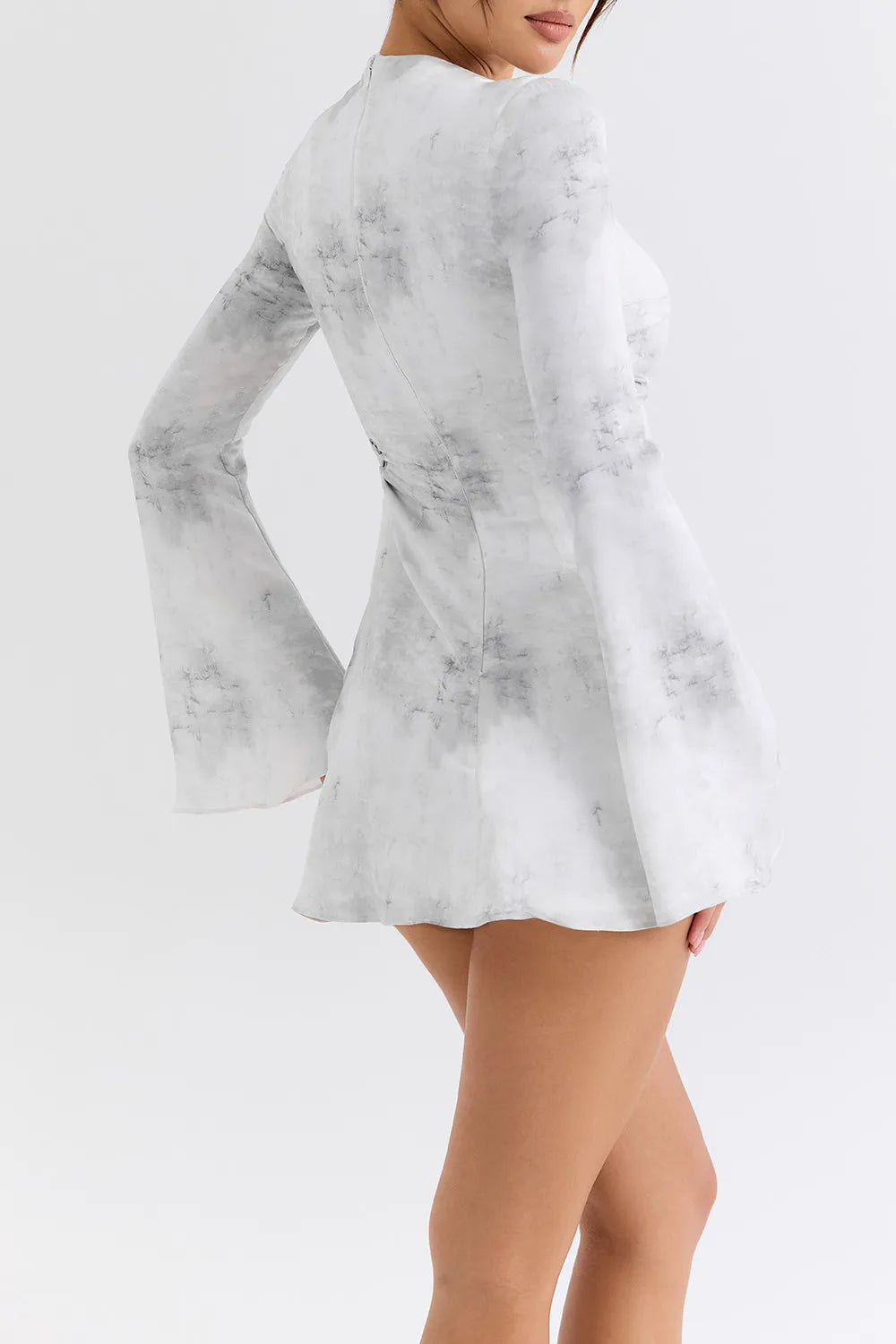 Mistress Rocks Marble Satin Lace Up Mini Dress - SALE