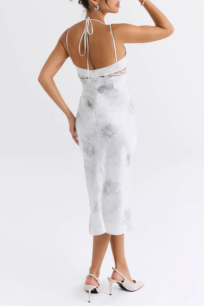Mistress Rocks Marble Satin Slip Dress - SALE