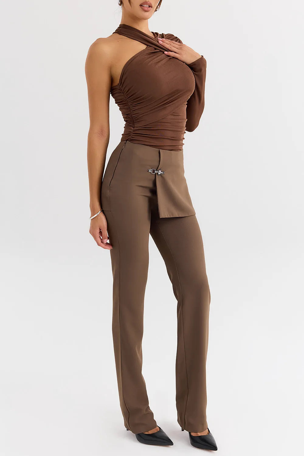 Mistress Rocks Earth Skirt Panel Trousers - SALE