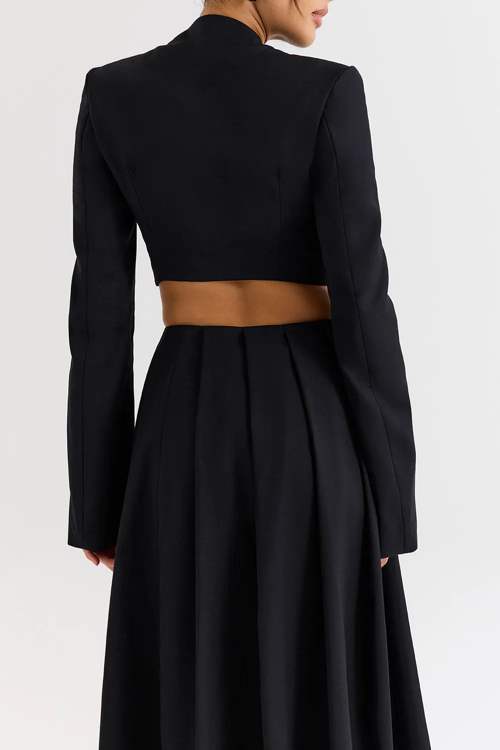 Mistress Rocks Black Cropped Wrap Front Jacket - SALE