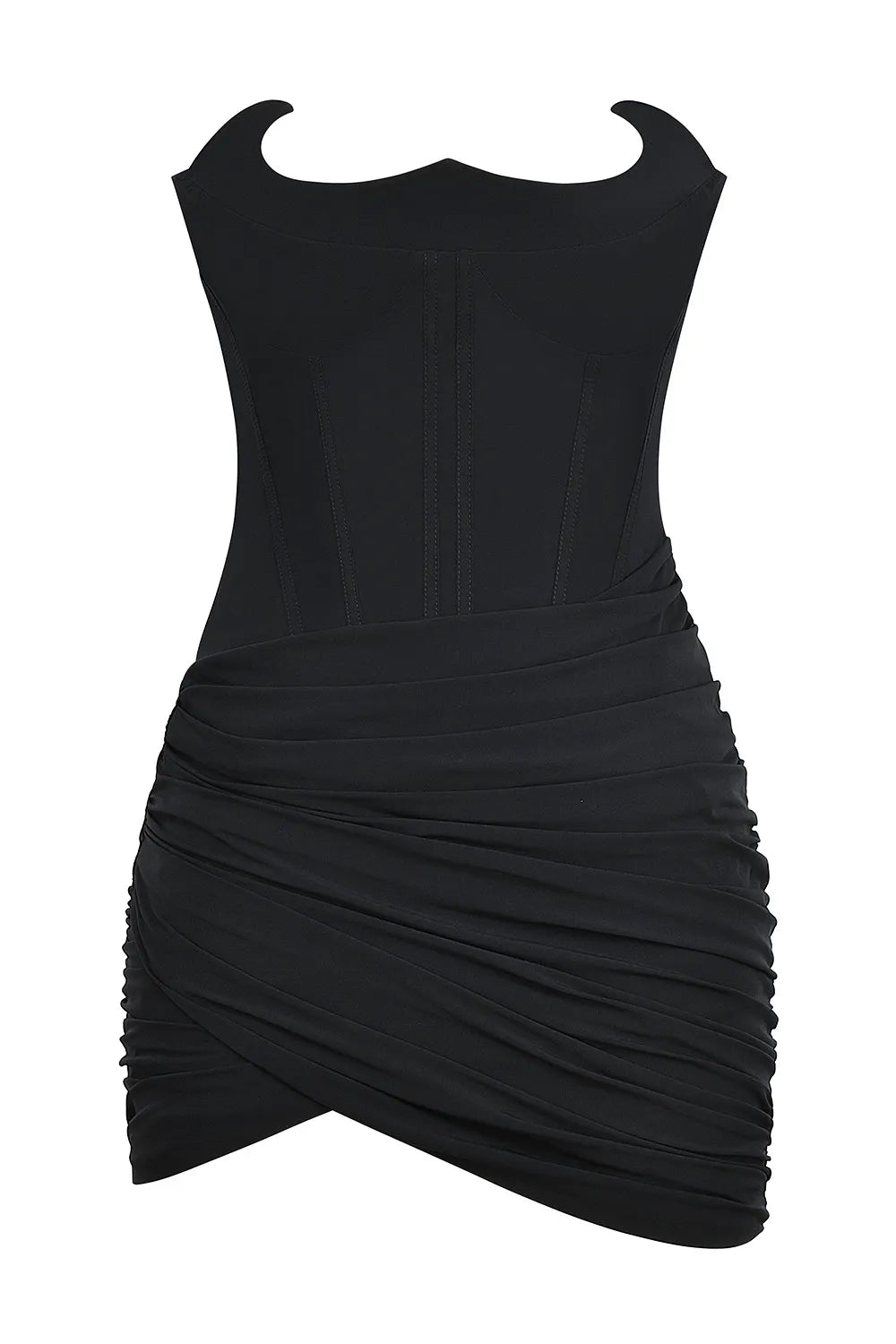 Mistress Rocks Black Strapless Corset Mini Dress - SALE