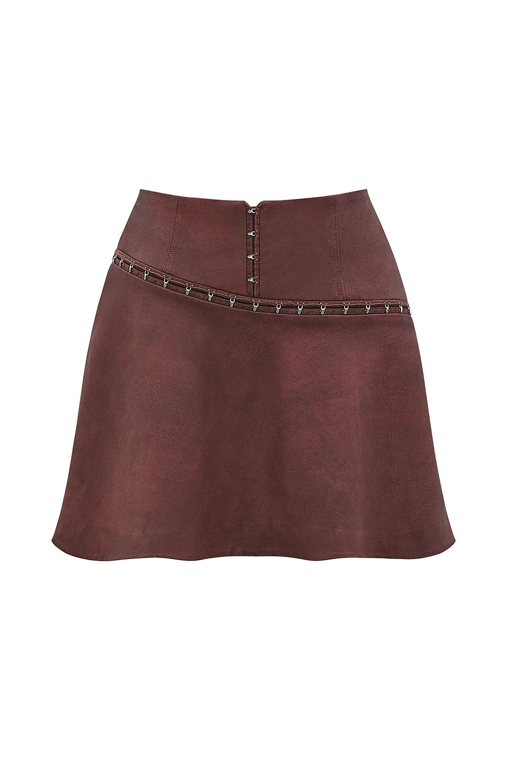 Mistress Rocks Cherry Vegan Leather Mini Skirt - SALE