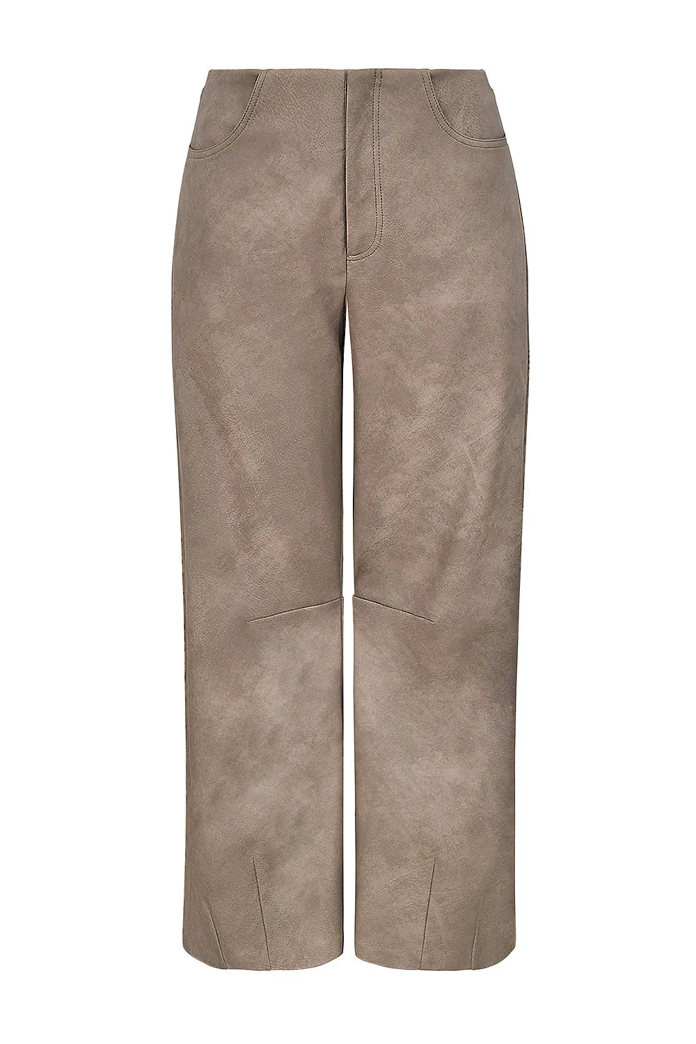 Mistress Rocks Mocha Vegan Leather Balloon Trousers - SALE