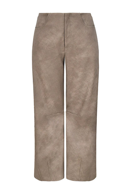 Mistress Rocks Mocha Vegan Leather Balloon Trousers - SALE