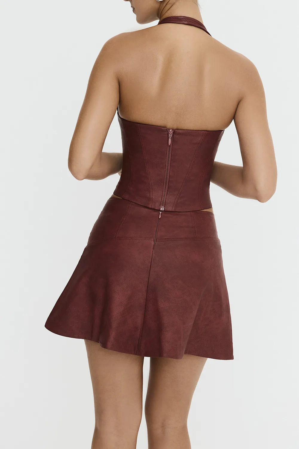 Mistress Rocks Cherry Vegan Leather Mini Skirt - SALE
