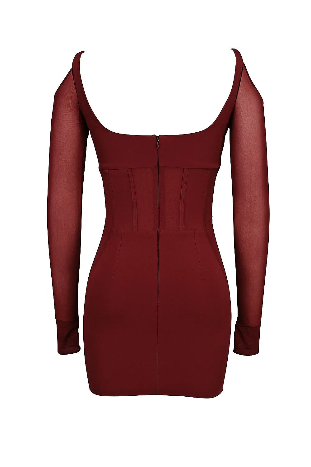 Mistress Rocks Dark Cherry Lace Up Corset Mini Dress - SALE