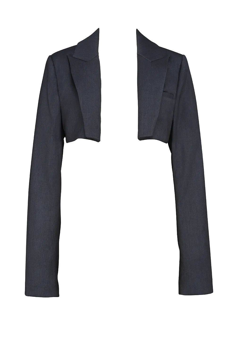 Mistress Rocks Dark Grey Cropped Tailored Jacket - SALE