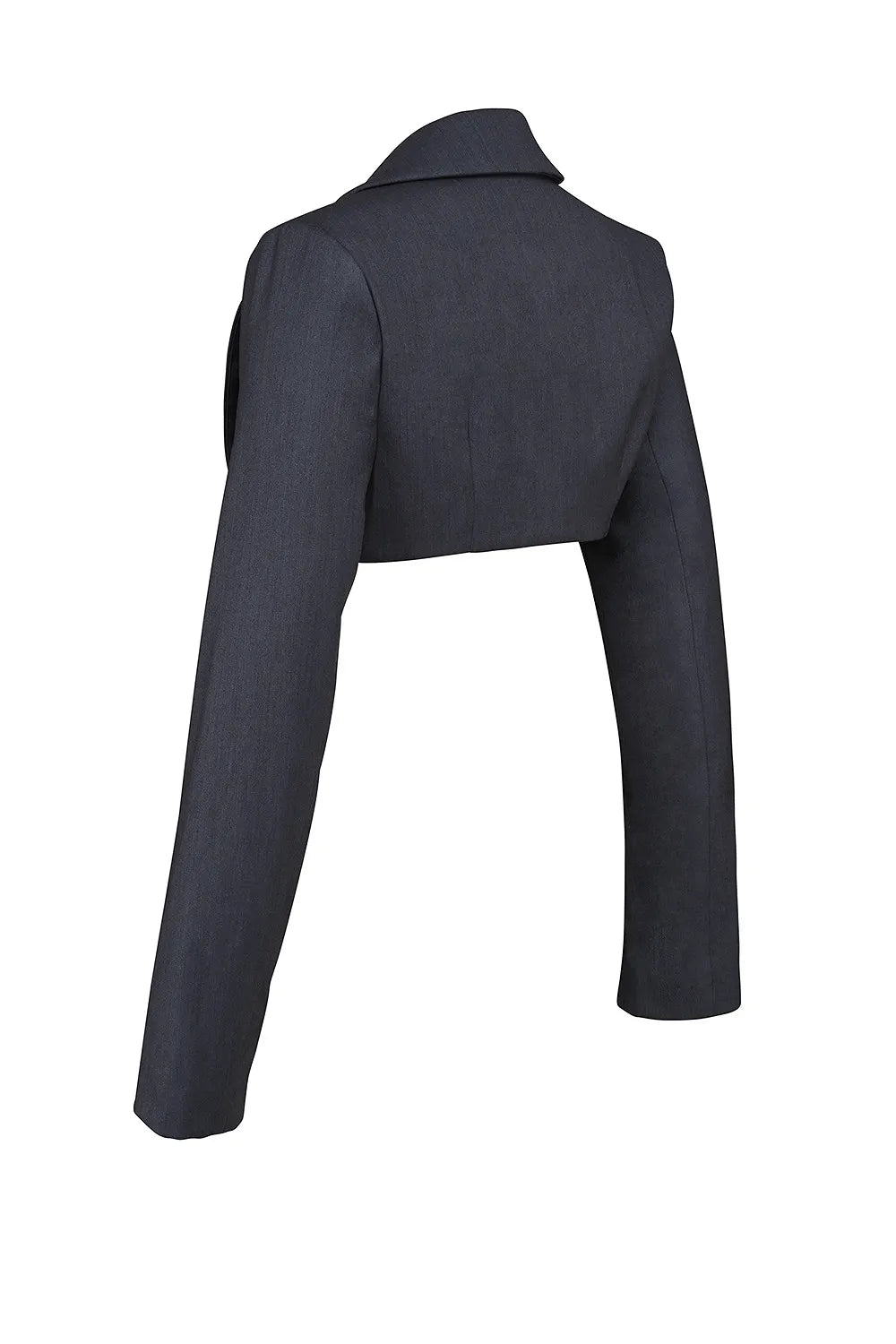 Mistress Rocks Dark Grey Cropped Tailored Jacket - SALE