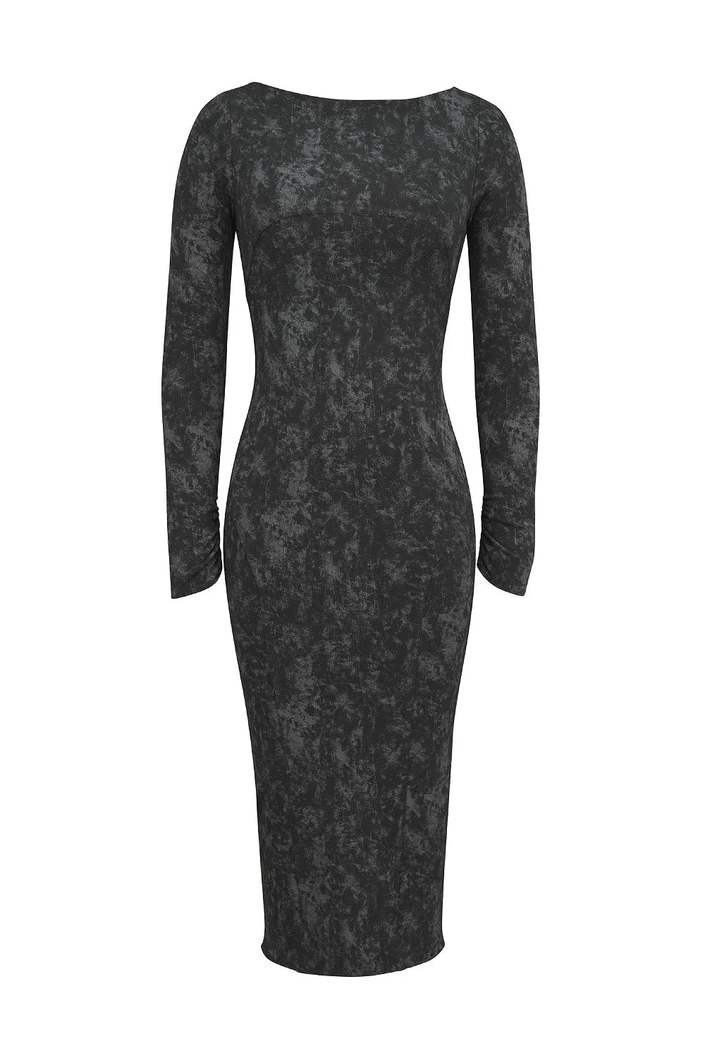 Mistress Rocks Dark Grey Open Back Midi Dress - SALE
