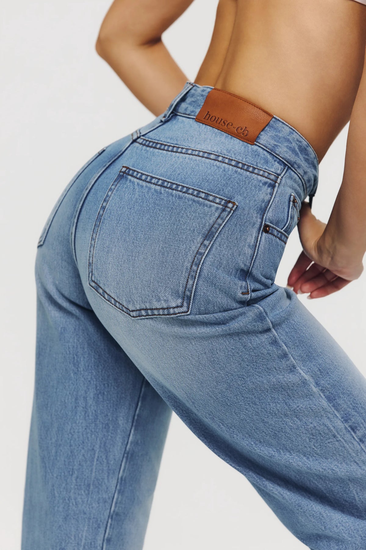 The Classic Light Wash Mid-Rise Slim Bootcut Jeans