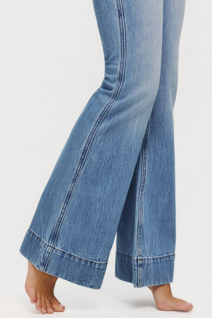 The Flare Light Wash High-Rise Jeans