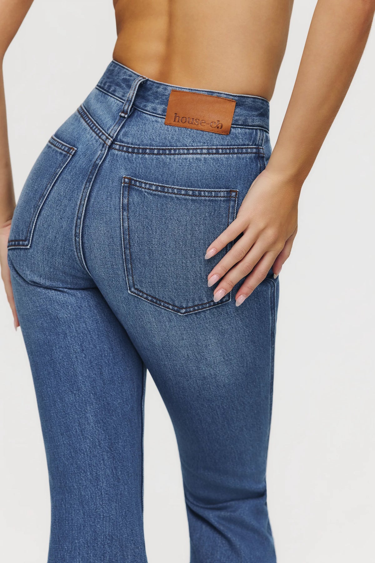 The Flare Medium Wash High-Rise Jeans