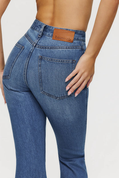 The Flare Medium Wash High-Rise Jeans