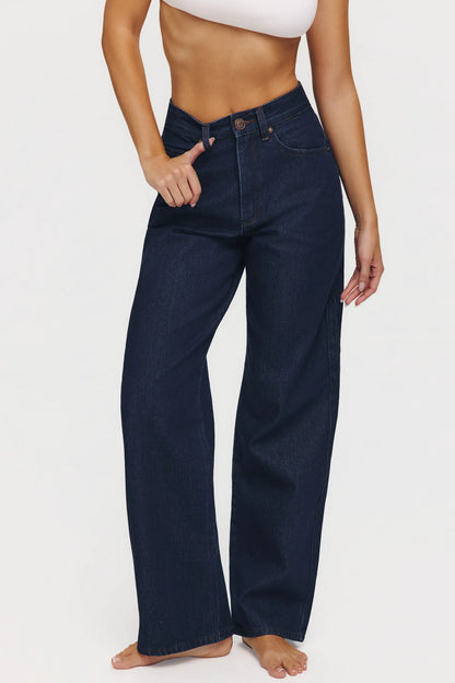 The Slim Boyfriend Dark Wash Straight-Leg Jeans