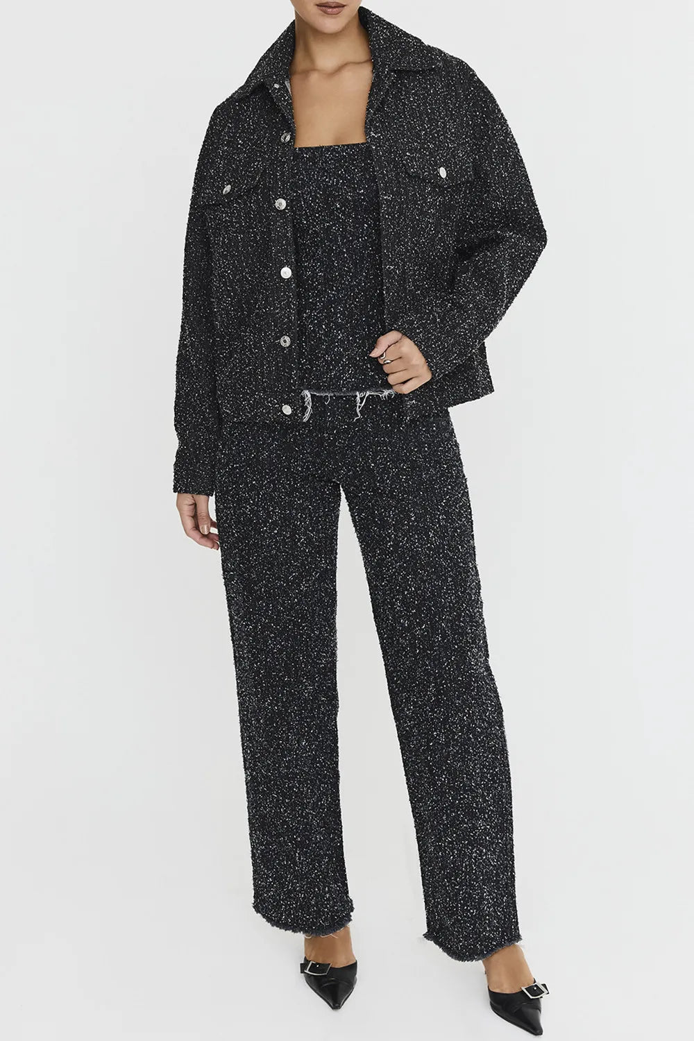 Mistress Rocks Distressed Black Denim Jacket - SALE