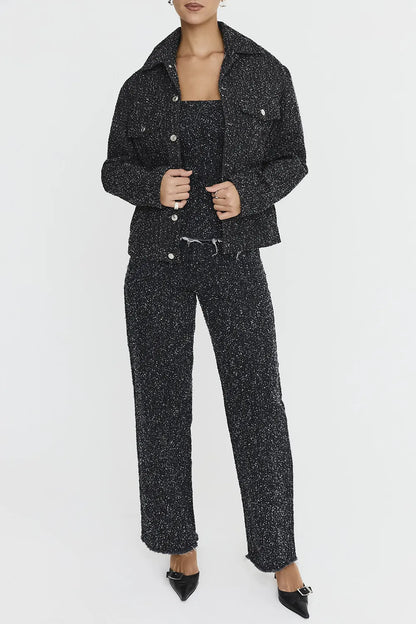 Mistress Rocks Distressed Black Denim Jacket - SALE