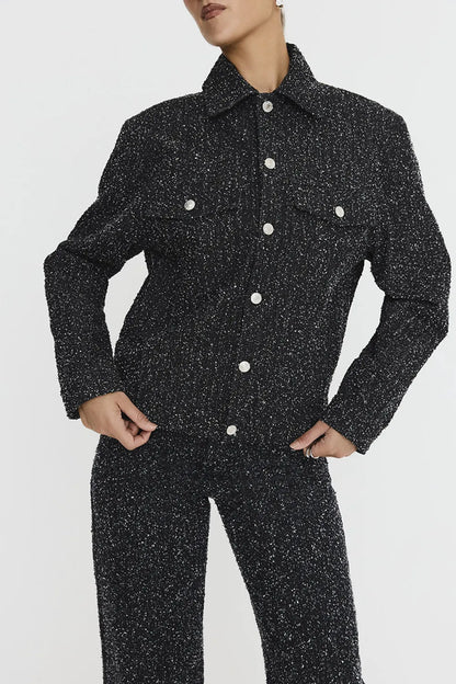 Mistress Rocks Distressed Black Denim Jacket - SALE