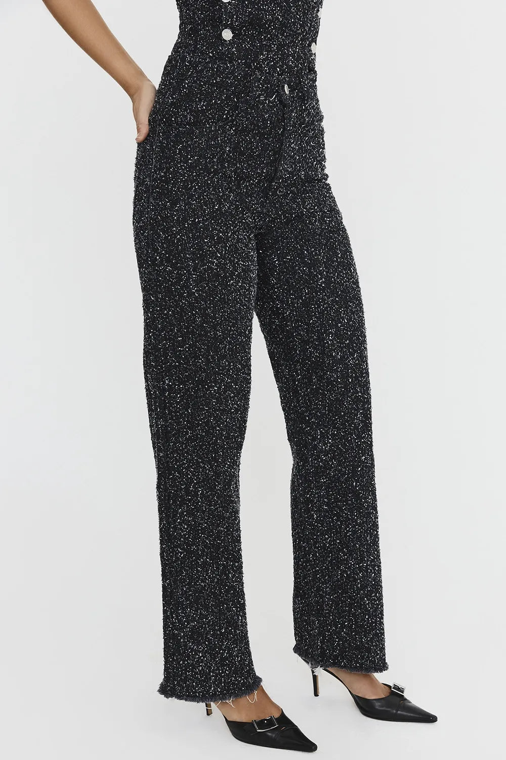 Mistress Rocks Distressed Black Denim Baggy Jeans - SALE