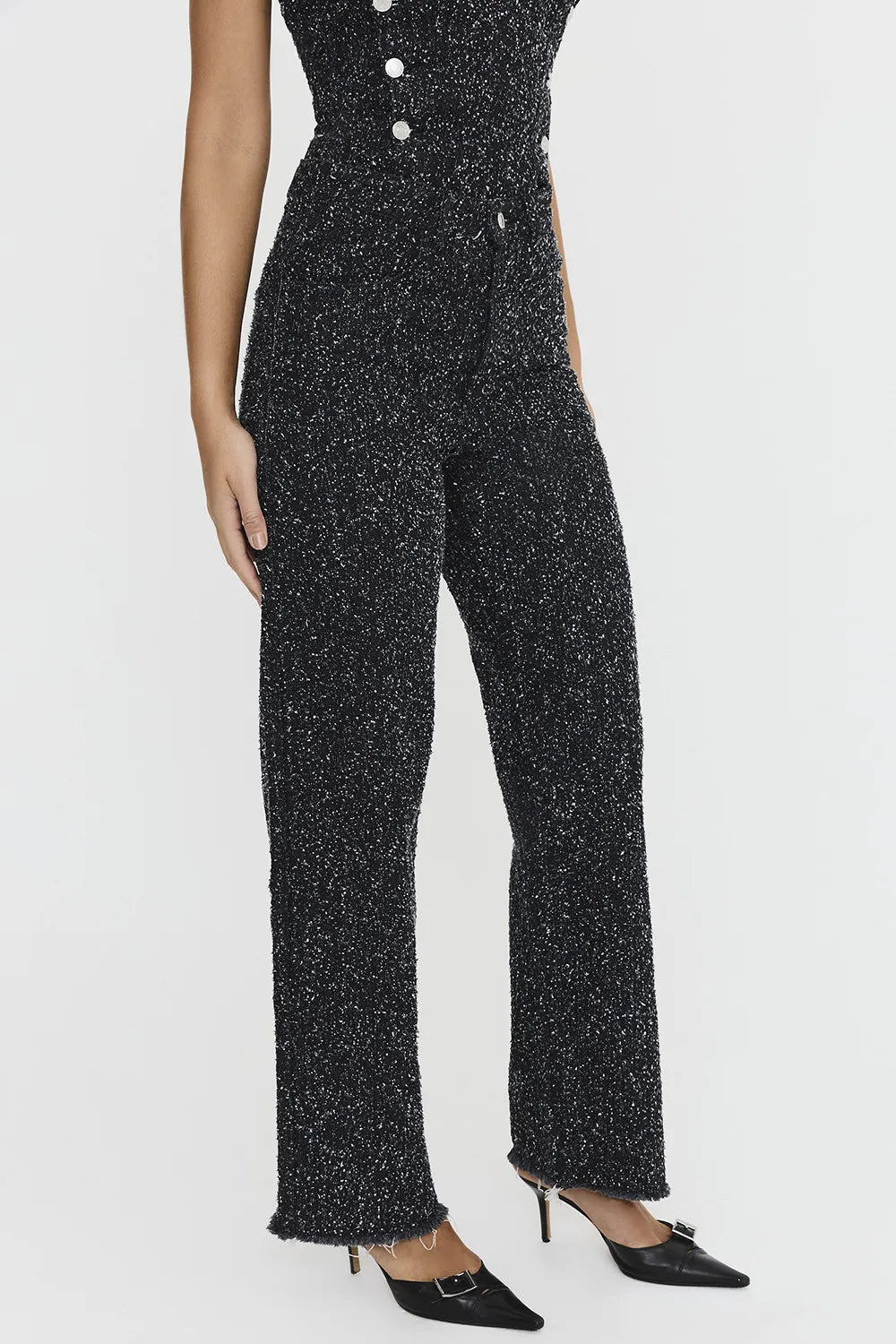 Mistress Rocks Distressed Black Denim Baggy Jeans - SALE