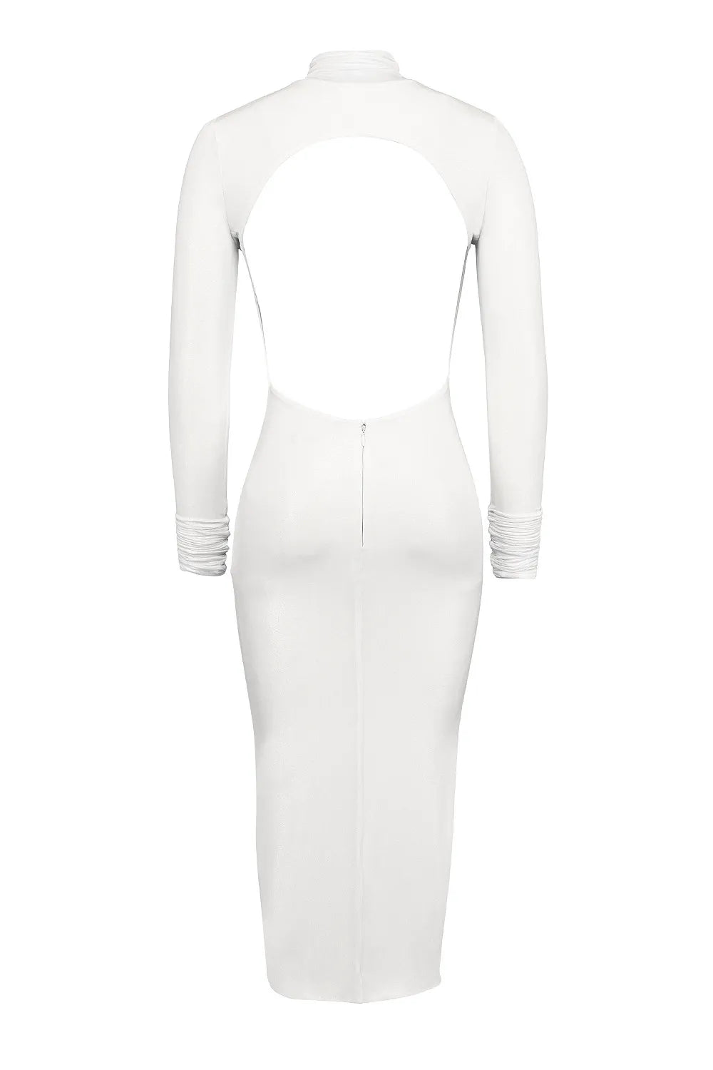 Mistress Rocks White Glitter Jersey Open Back Midi Dress - SALE