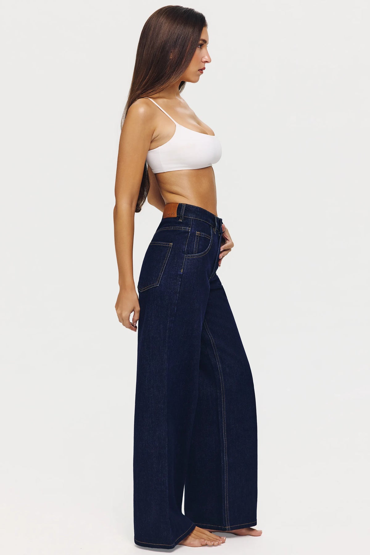 The Boyfriend Dark Wash Low-Rise Baggy Jeans