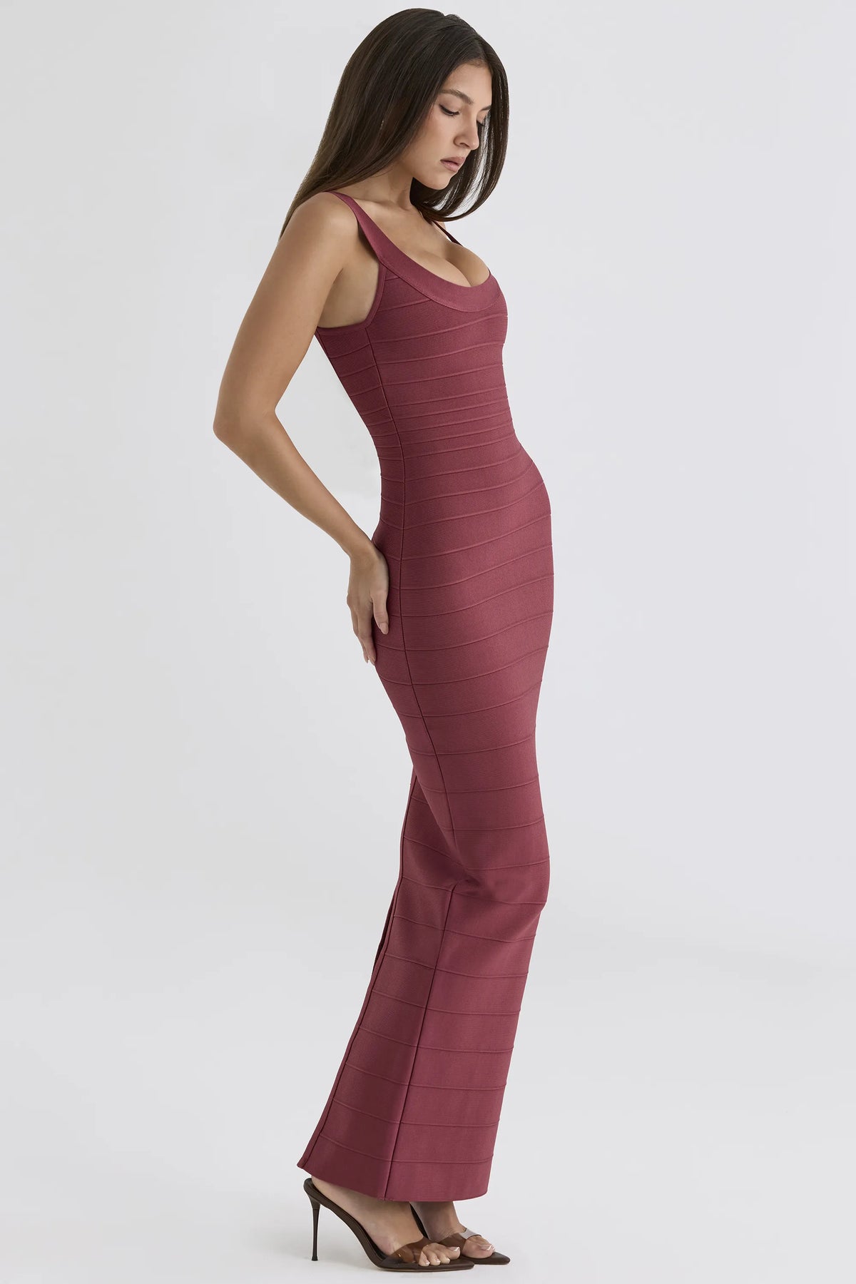 The OG Cosmetic Pink Bandage Maxi Dress