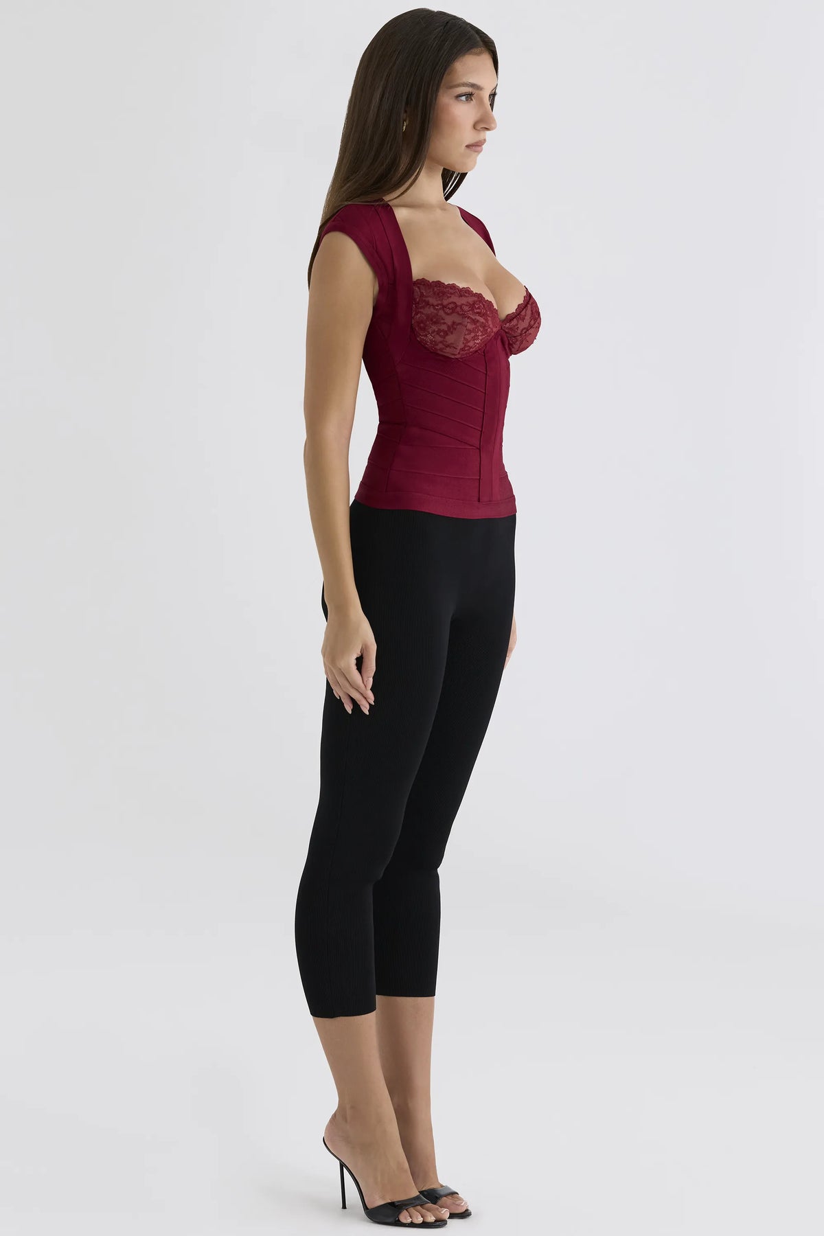 The Icon Ruby Lace Trimmed Bandage Top
