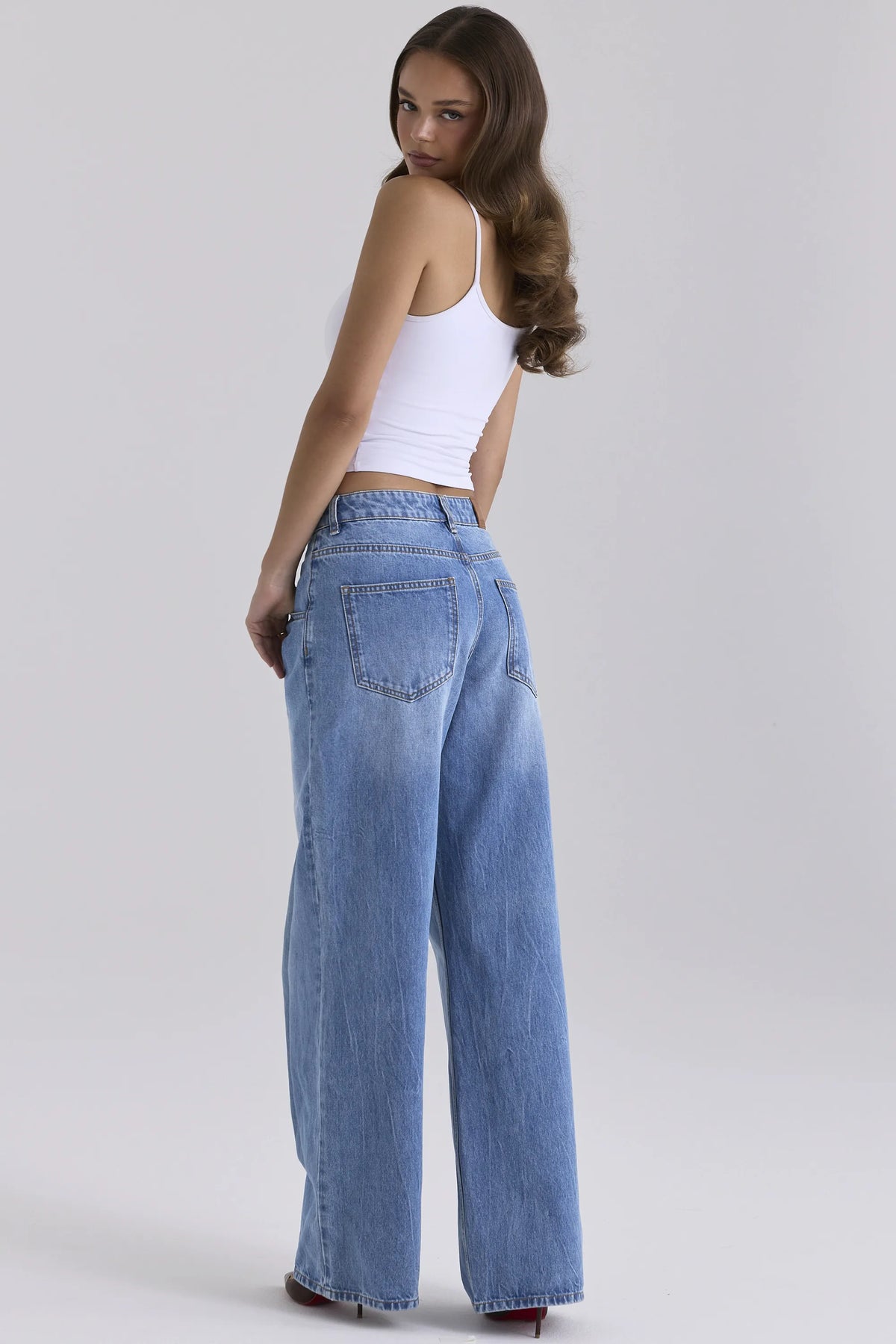 The Boyfriend Light Wash Low-Rise Baggy Jeans