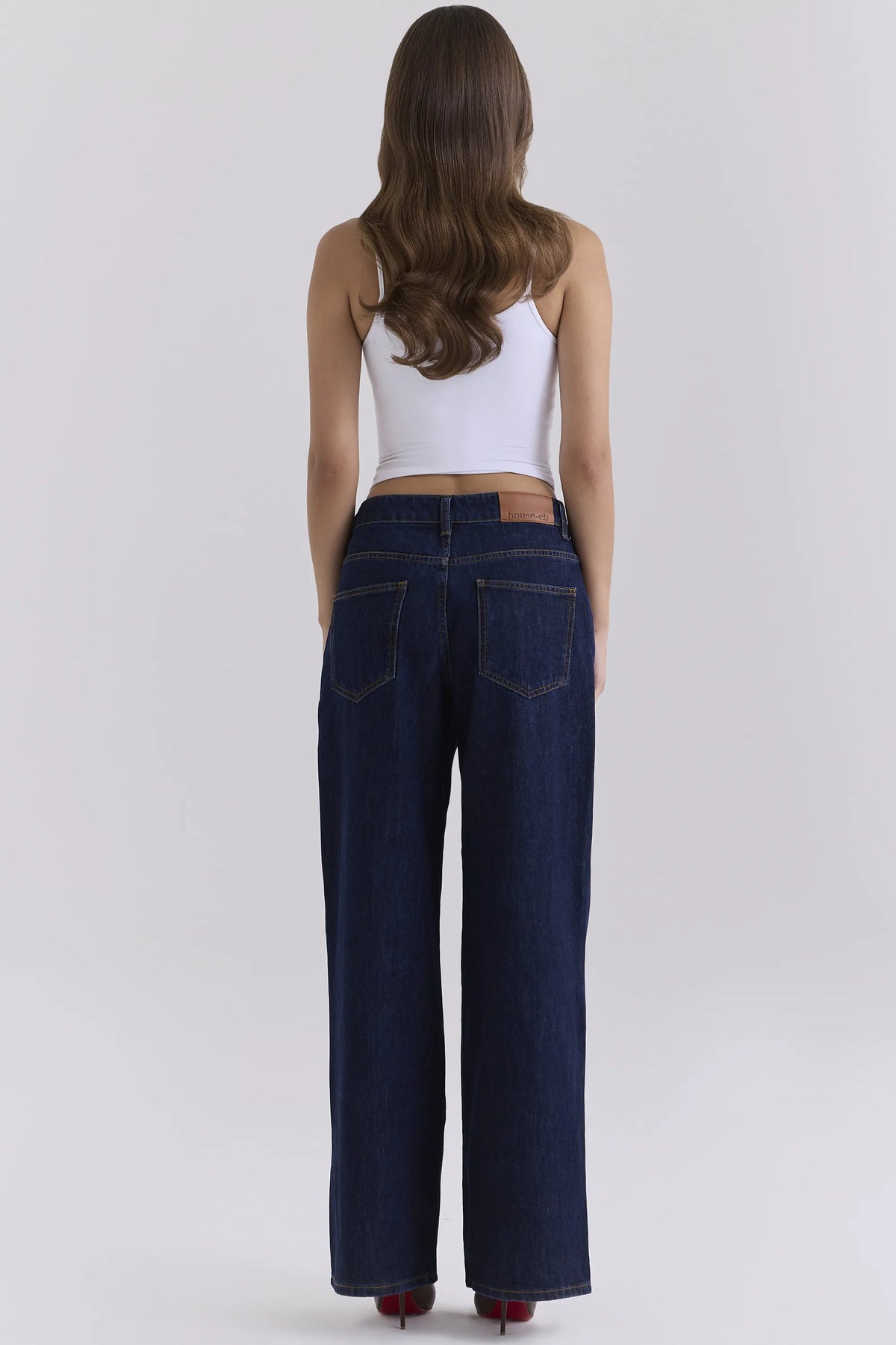 The Boyfriend Dark Wash Low-Rise Baggy Jeans