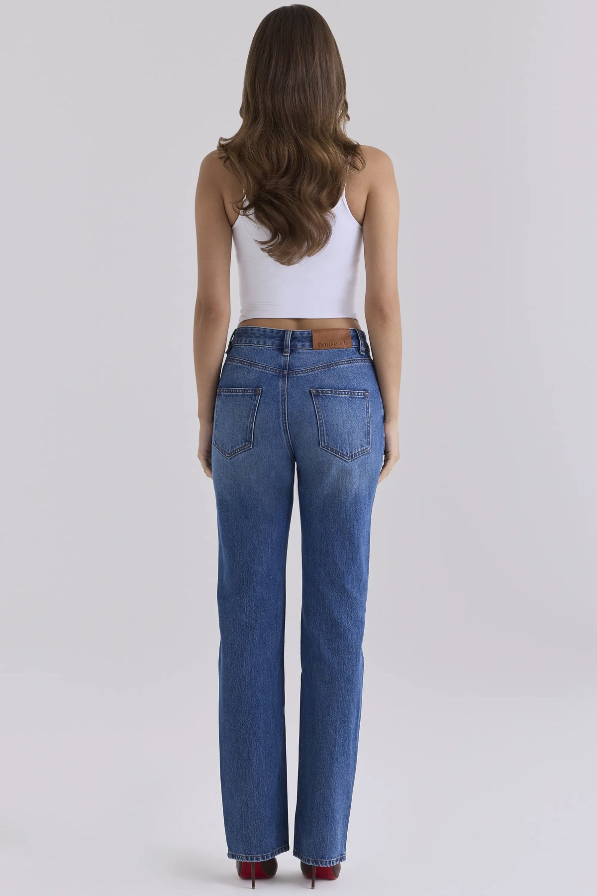 The Classic Medium Wash Mid-Rise Slim Bootcut Jeans