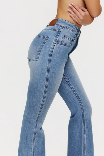 The Flare Light Wash High-Rise Jeans