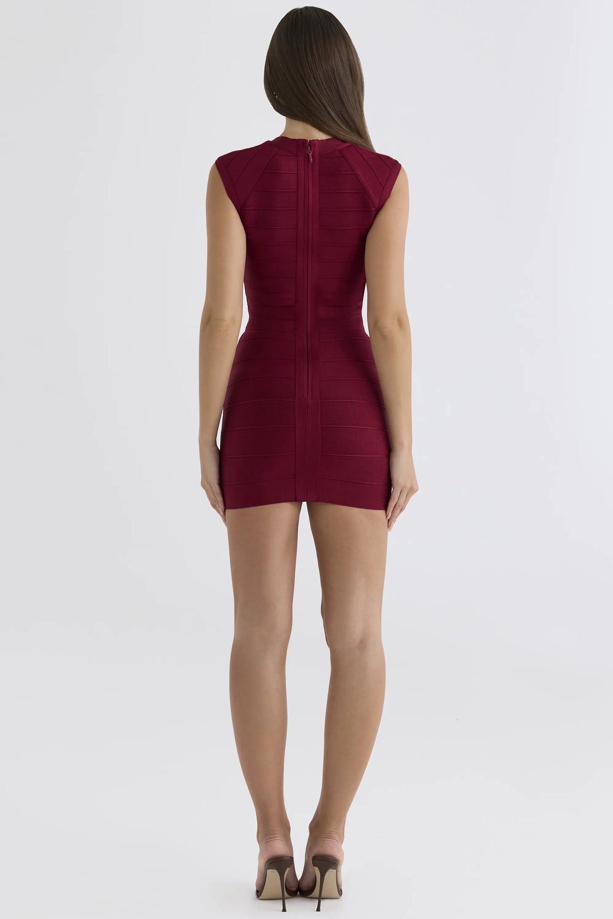 The Icon Ruby Lace Trimmed Bandage Mini Dress