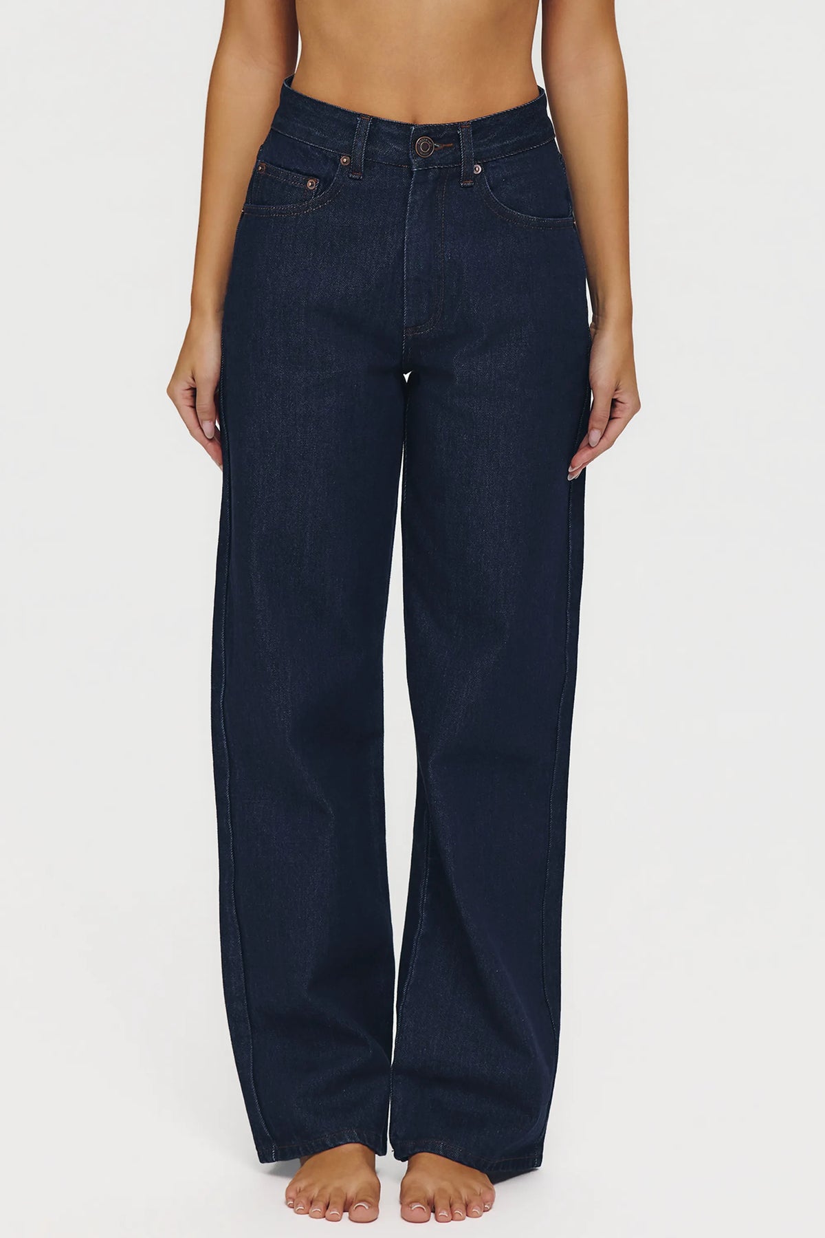 The Slim Boyfriend Dark Wash Straight-Leg Jeans