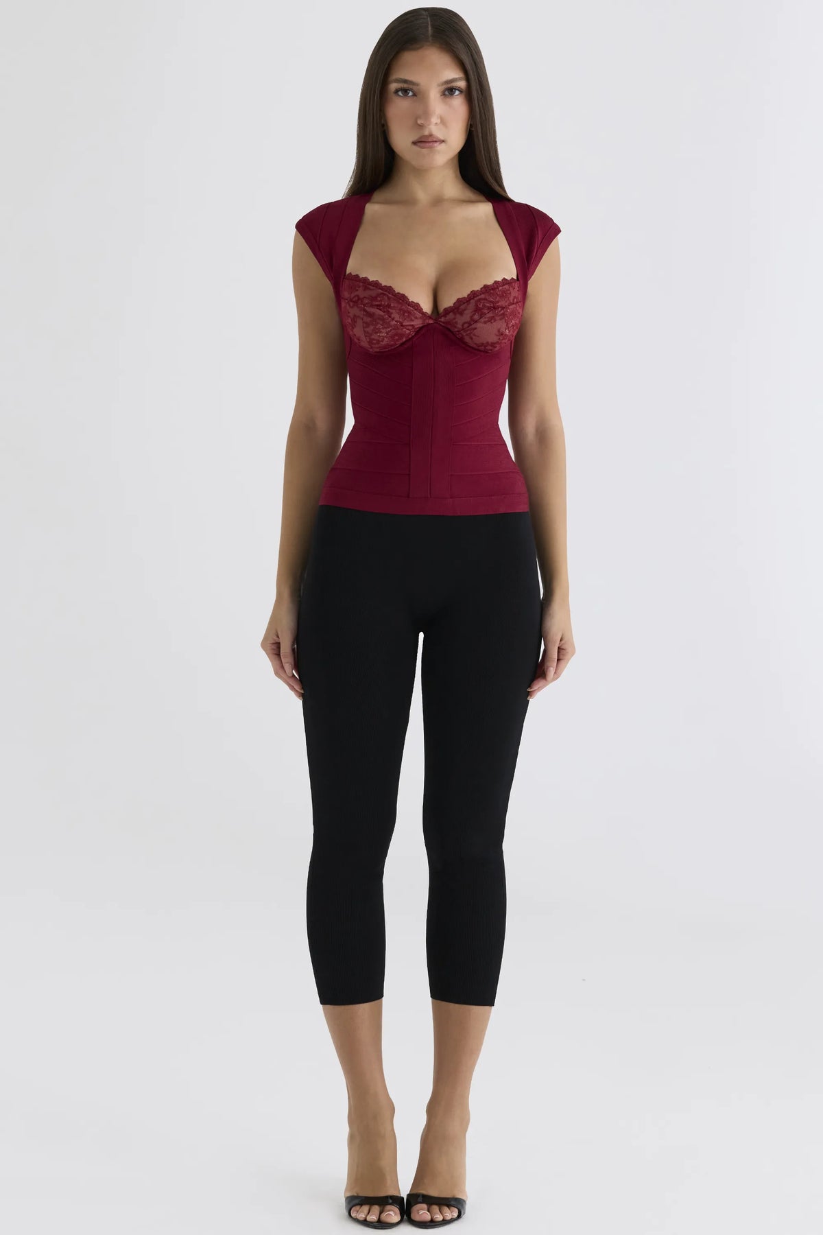 The Icon Ruby Lace Trimmed Bandage Top