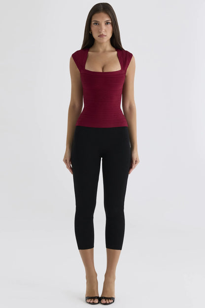 The 90’s Ruby Cap Sleeve Bandage Top